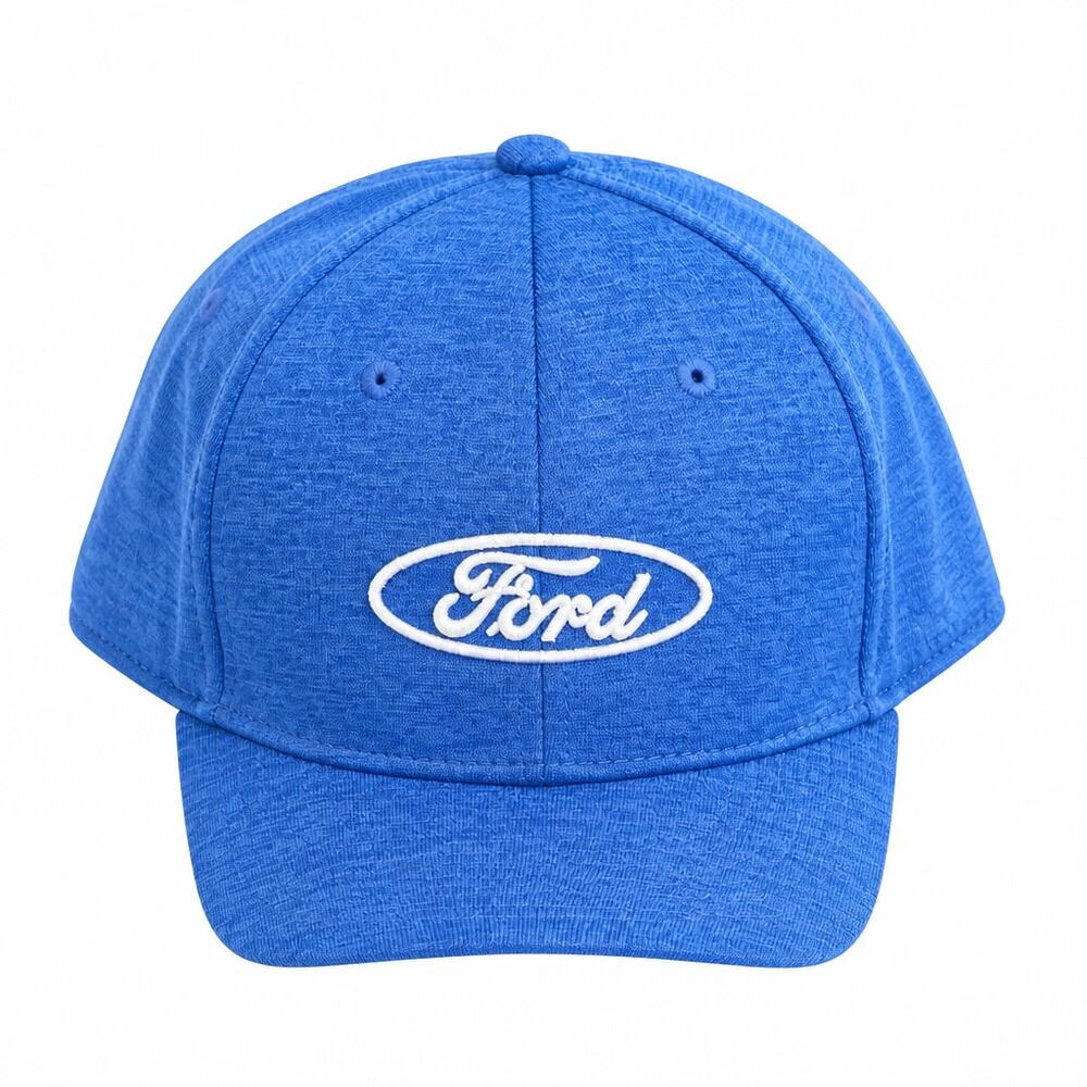 Ford Motor Company Oval Logo Performance Hat Blue Polyester Adjustable BDA Cap